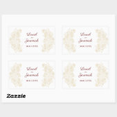 Elegante Bourgogne & Golden Rozen Sticker (Vel)