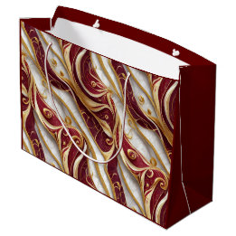 Elegante Bourgogne & Goud Marmer Grote Cadeautas