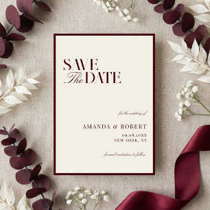 Elegante Bourgogne Huwelijk met Oude Rijkdom Save The Date