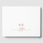 Elegante Bourgogne Roos Medium bruiloft Folie Gastenboek (Achterkant)