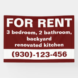 Elegante Bourgogne Te Huur Custom Vastgoed Agent Spandoek