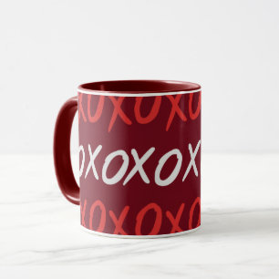 Elegante Bourgogne XOXO Knuffels en Kusjes Mok