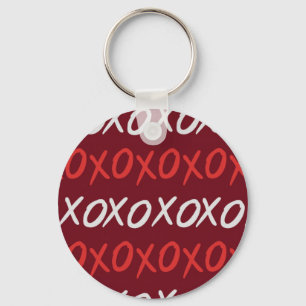 Elegante Bourgogne XOXO Knuffels en Kusjes Sleutelhanger