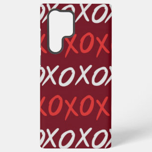 Elegante Bourgondië XOXO Knuffels en Kusjes Samsung Galaxy Hoesje