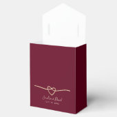 Elegante Bourgondische bruiloft gunst box Bedankdoosjes (Geopend)