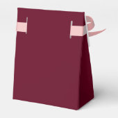 Elegante Bourgondische bruiloft gunst box Bedankdoosjes (Achterkant)