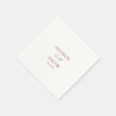 Elegante Bourgondische en zwarte bruiloft Servet (Hoek)