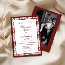 Elegante Bourgondische Foto Luxe Oude Geld Huwelij