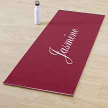 Elegante Bourgondische gepersonaliseerde naam yoga