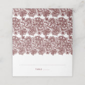 Elegante Bourgondische kant bruiloft (Buitenkant ongevouwen)