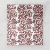 Elegante Bourgondische kant bruiloft (Binnenkant ongevouwen)