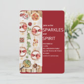 Elegante Bourgondische rode kerst Kaart (Staand voorkant)