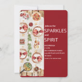 Elegante Bourgondische rode kerst Kaart (Voorkant)