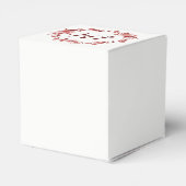 Elegante Bourgondische Roos krans Monogram bruilof Bedankdoosjes (Achterkant)