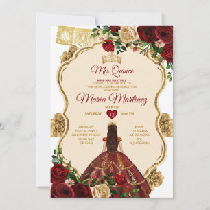 Elegante Bourgondische Rozen Princess Gold Quincea Kaart