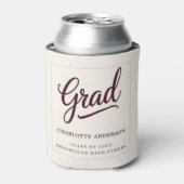 Elegante Bourgondische Script Grad Kan Koeler (Blikje Voorkant)