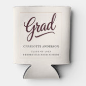 Elegante Bourgondische Script Grad Kan Koeler (Voorkant)