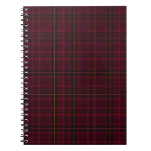 Elegante Bourgondische Tartan Notitieboek
