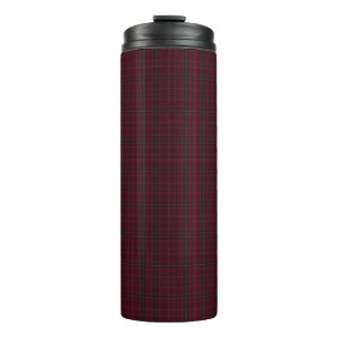 Elegante Bourgondische Tartan Thermosbeker