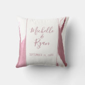 Elegante Bourgondische Tulp Bloemen Bruiloft Keeps Kussen (Achterkant)