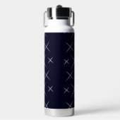 Elégante bouteille d'eau noire bleu chic (Salle de sport)