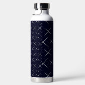 Elégante bouteille d'eau noire bleu chic (Droite)