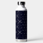 Elégante bouteille d'eau noire bleu chic (Droite)