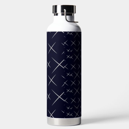 Elégante bouteille d'eau noire bleu chic (Droite)