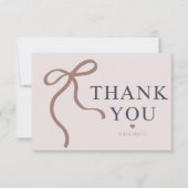 Elegante Bow Graduation Party Bedankkaart (Voorkant)