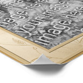 Elegante Bow Love Lijst Trouwfoto Poster (Hoek)