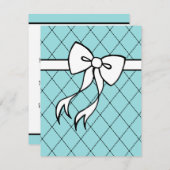 Elegante Bow Uitnodigingen (Voorkant / Achterkant)