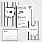 Elegante Bow Wedding Uitnodigen Kaart