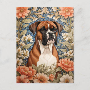 Elegante Boxer William Morris Geïnspireerd Briefkaart