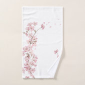 Élégante branche de fleurs de cerisier rose (Serviette à main)