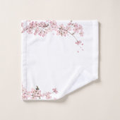 Élégante branche de fleurs de cerisier rose (Gant de toilette)