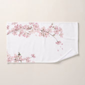 Élégante branche de fleurs de cerisier rose (Serviette à main)
