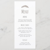 Élégante branche simple. Menu mariage de typograph (Devant)