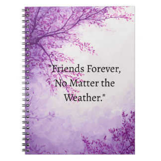 Élégante Branches pourpres Carnet photo spirale