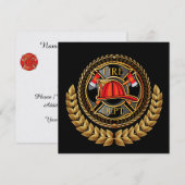 Elegante brandweer kaart (Voorkant / Achterkant)