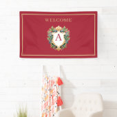 Elegante brief van het kerstmonogram spandoek (Insitu)