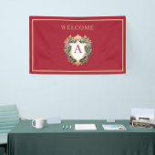 Elegante brief van het kerstmonogram spandoek (Beurs)