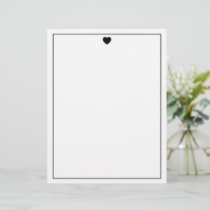 Elegante briefpapier met hart markering Stijlvol k Briefhoofd