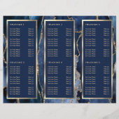 Élégante Brochure d'Agate Bleu Or (Dos)