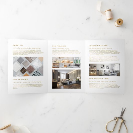 Élégante Brochure de Design d'intérieur à clé grec (Intérieur)