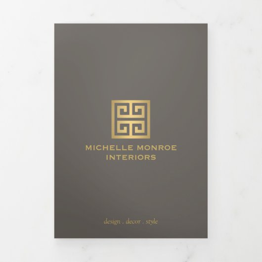 Élégante Brochure de Design d'intérieur de clé gre (Page de couverture)