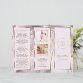 Élégante Brochure Dusty Lilac et Or Agate (Debout devant)