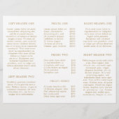 Élégante Brochure Monogram Gold Trifold (Dos)