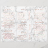 Élégante Brochure triplée en marbre doré Rose (Dos)