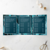 Élégante Brochure triplée Turquoise et argentée Ag (Intérieur)