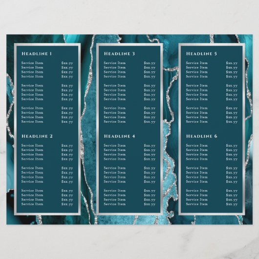 Élégante Brochure Turquoise d'Agate Argent (Dos)